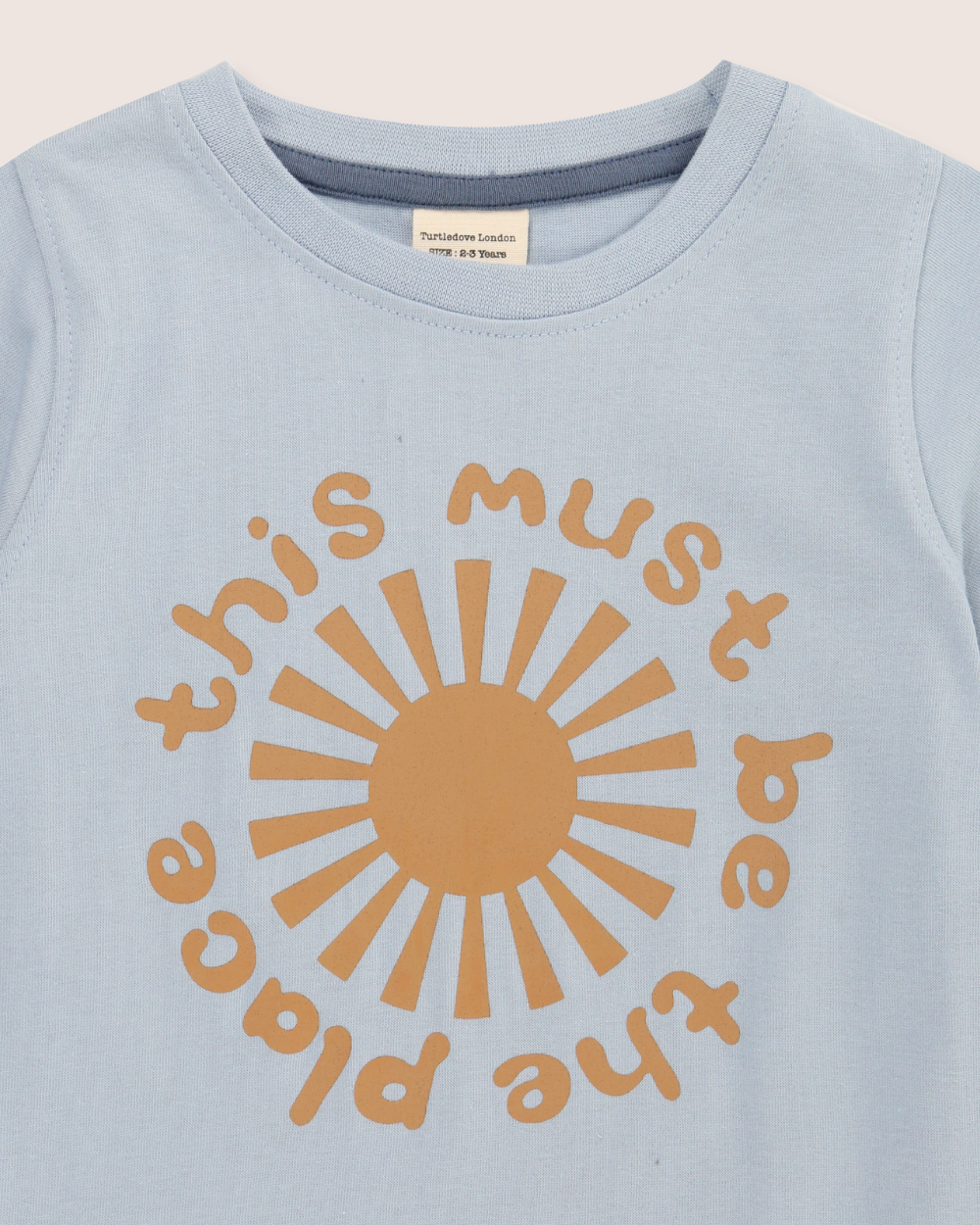 organic cotton Blue This Must Be The Place Slogan Print T-Shirt - image 3
