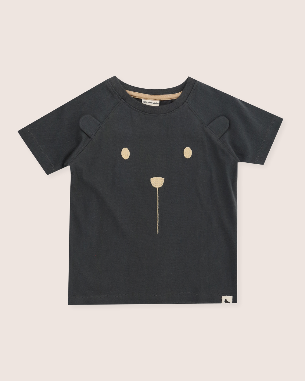 organic cotton Black Bear Face Print Top  image 2