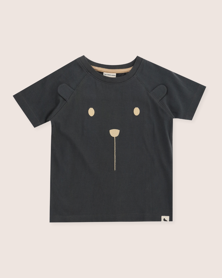 organic cotton Black Bear Face Print Top  image 2