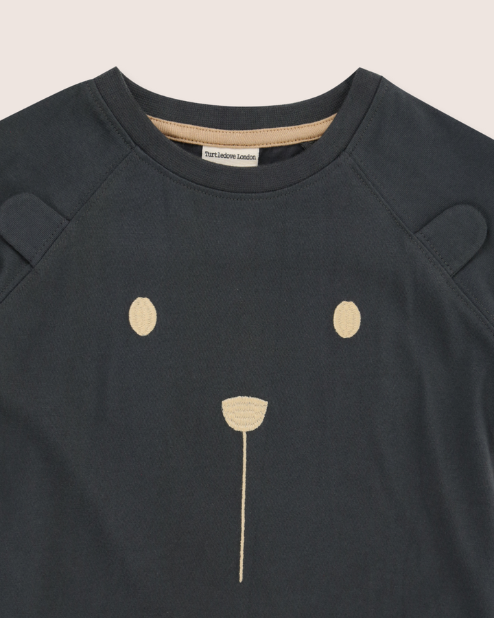 organic cotton Black Bear Face Print Top  image 4