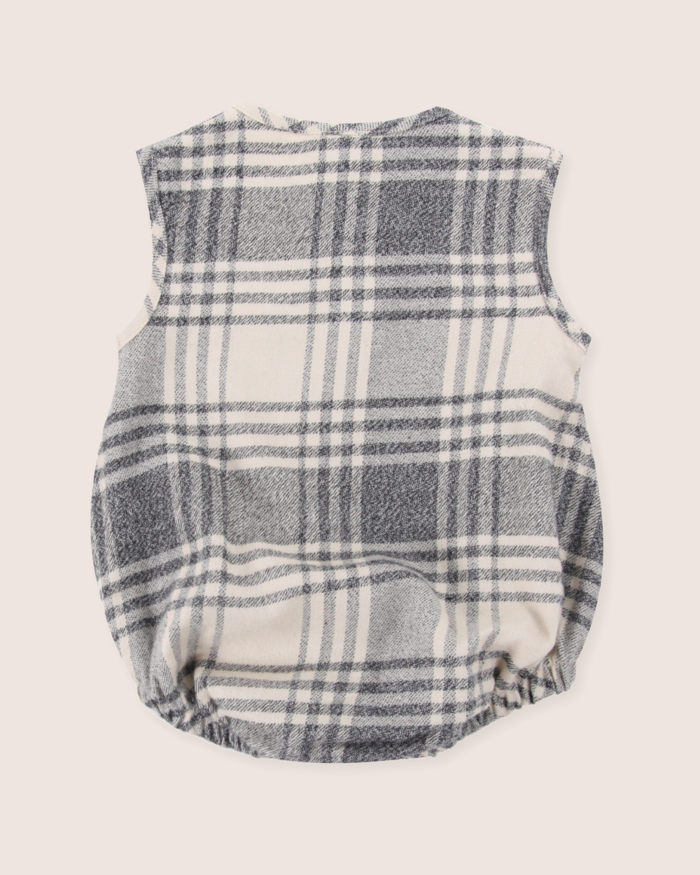 organic cotton Multicolour Brushed Check Print Romper - image 6