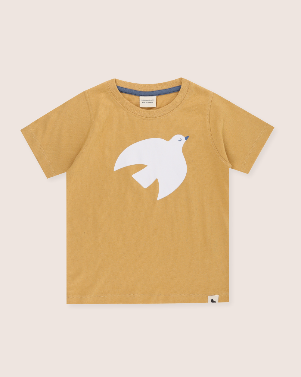 organic cotton Yellow Bird Motif Print T-Shirt - image 2