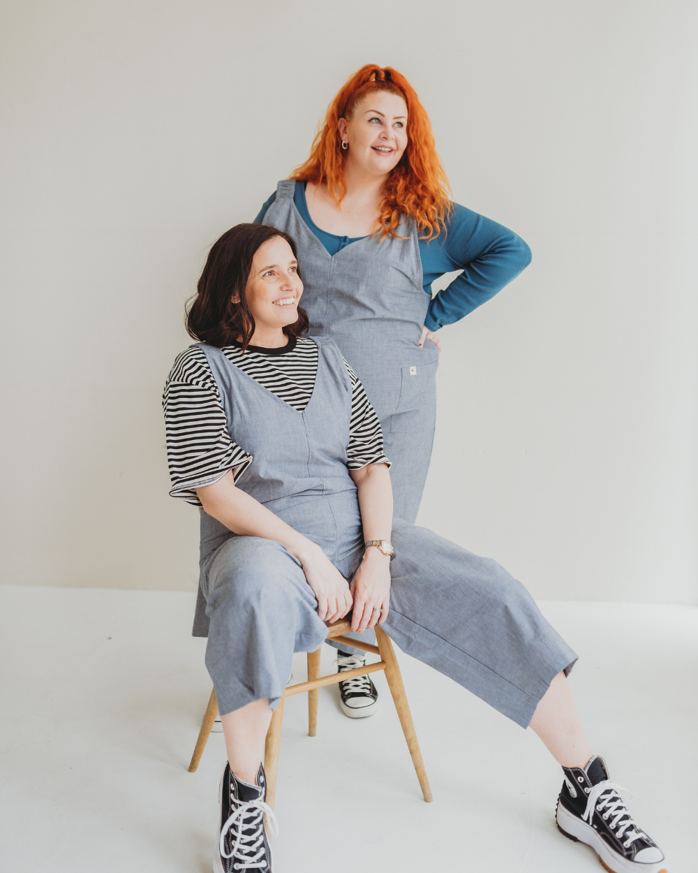 Grace Blue Denim Wide Leg Jumpsuit- image 1