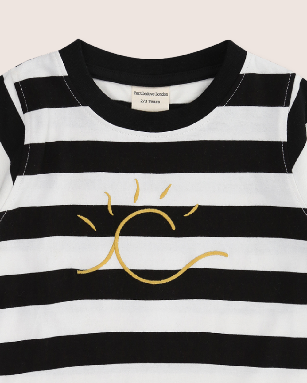 organic cotton Multicolour Rising Sun Embroidery T-Shirt - image 3