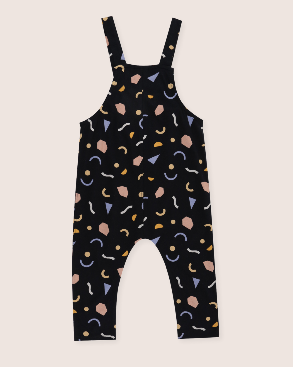 organic cotton Black Abstract Print Dungarees - image 5
