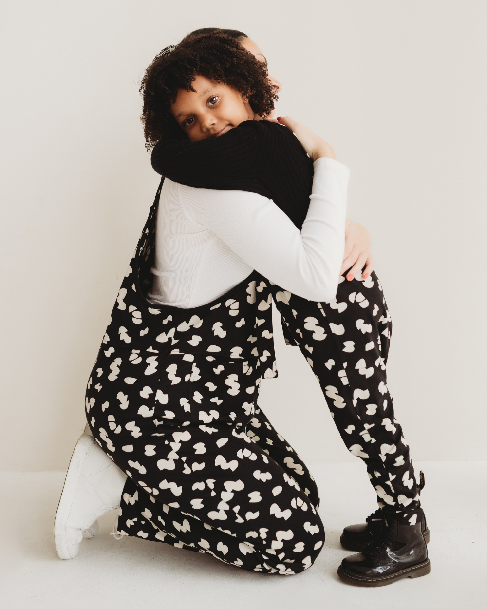 organic cotton Black Popcorn Print Dungarees - image 3