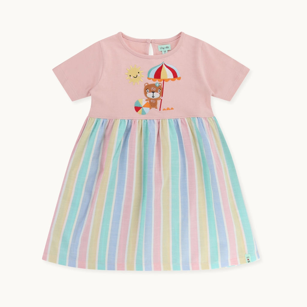 Multicoloured Lilly And Deckchair Stripe Print Dress