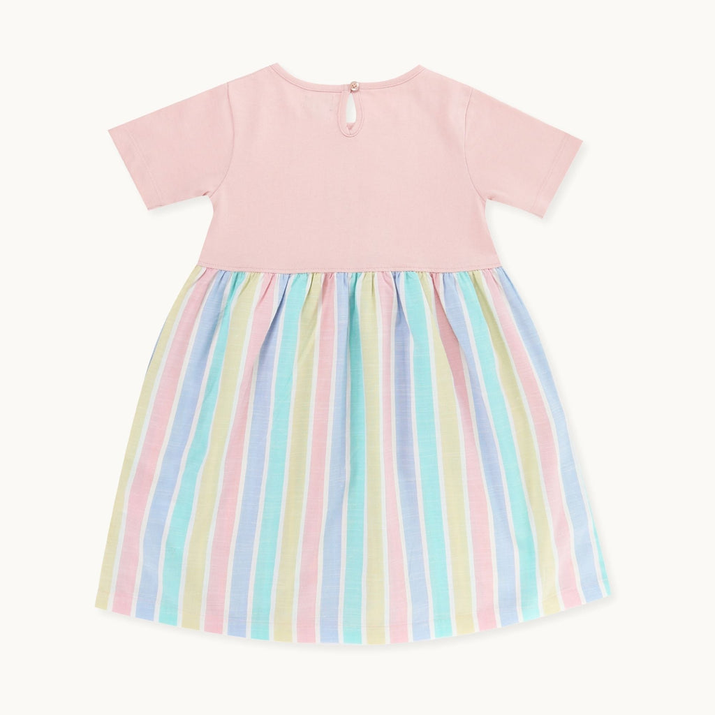 Multicoloured Lilly And Deckchair Stripe Print Dress