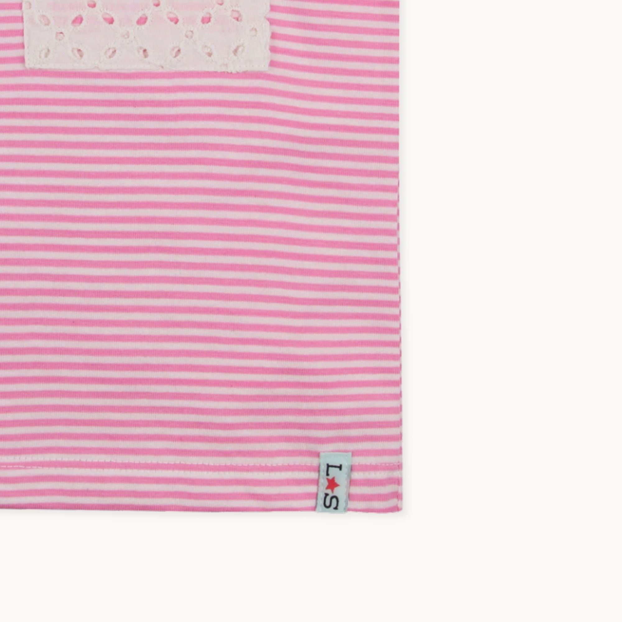 Pink Floral Stripe Print T-Shirt
