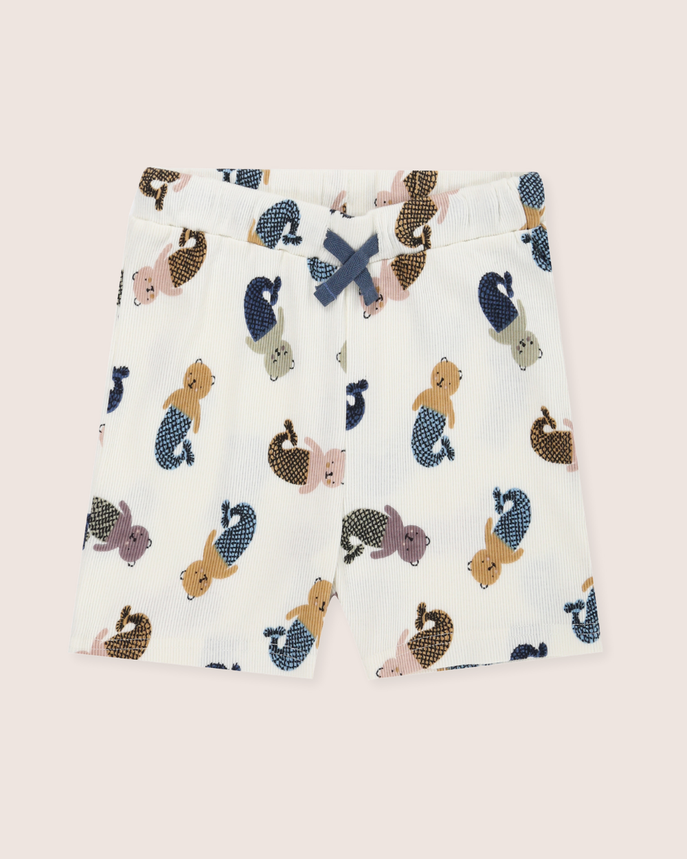 organic cotton White Merbear Print T-Shirt & Shorts Set - image 6