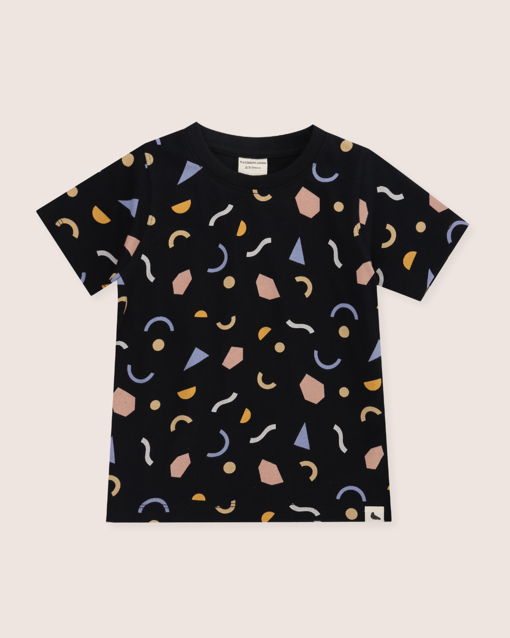 organic cotton Black Abstract Print T-Shirt And Shorts Set - image 4