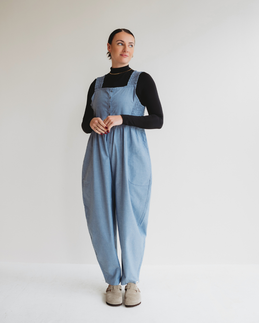 Alice Blue Smocking Strap Jumpsuit- image 2