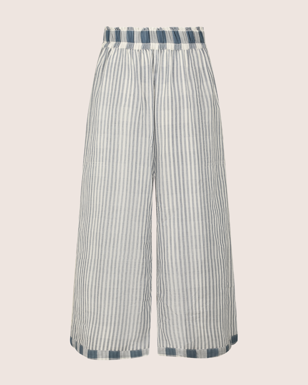 Judy Multicolour Marine Check Print Reversible Crop Trousers- image 4