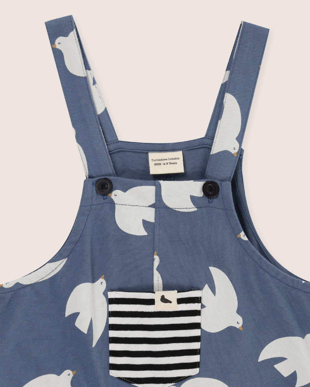 organic cotton Blue Seagull Print Dungarees - image 2