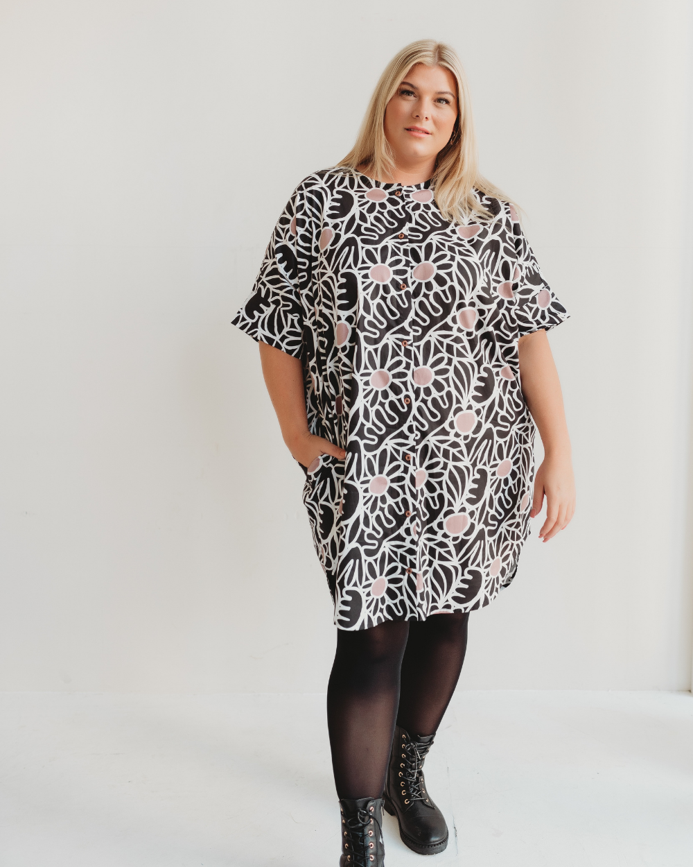 Nina Multicolour Floral Print Midi Dress- image 1