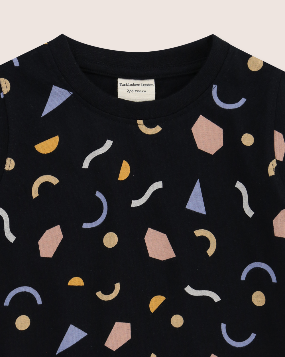 organic cotton Black Abstract Print T-Shirt And Shorts Set - image 5