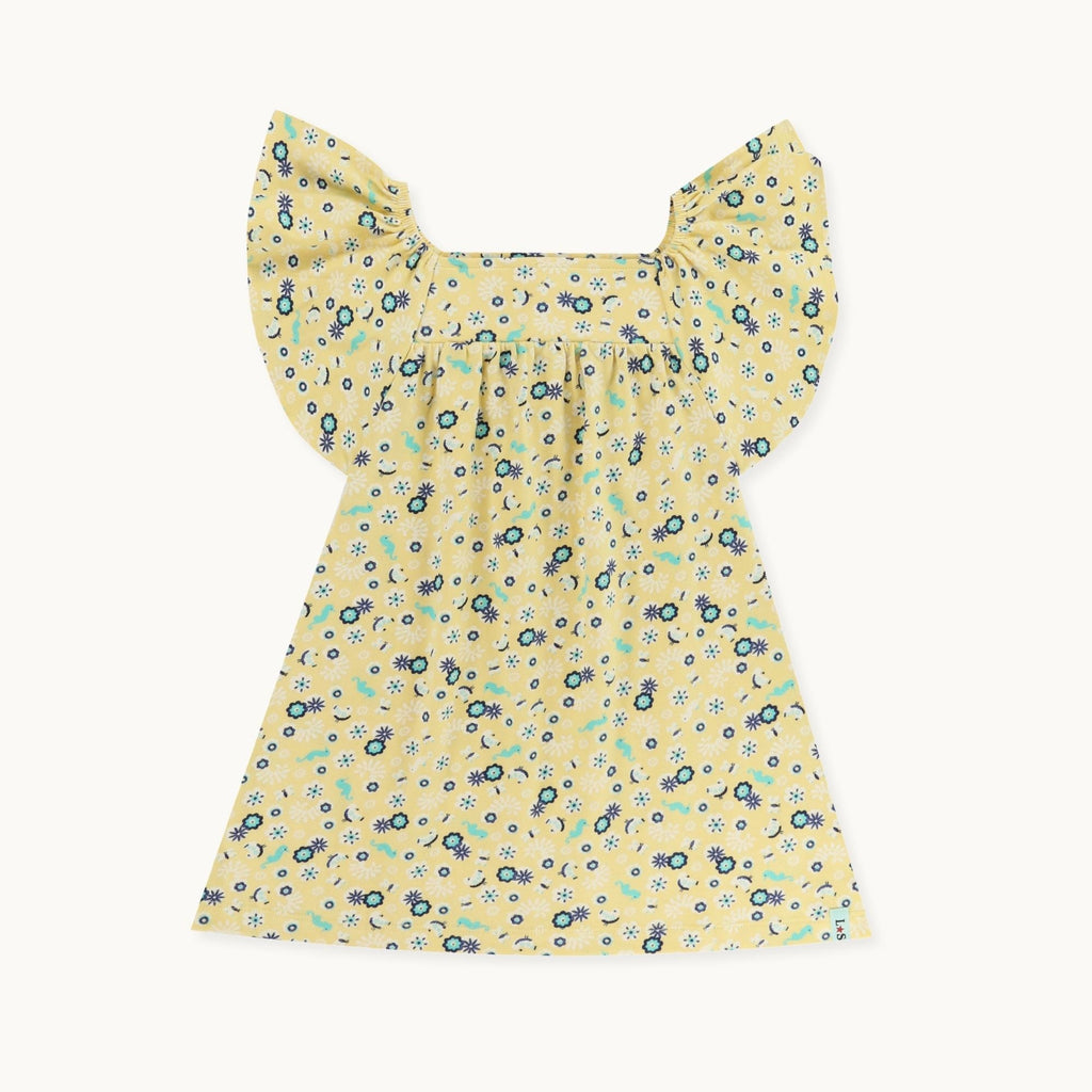 Yellow Sea Floral Print Dress