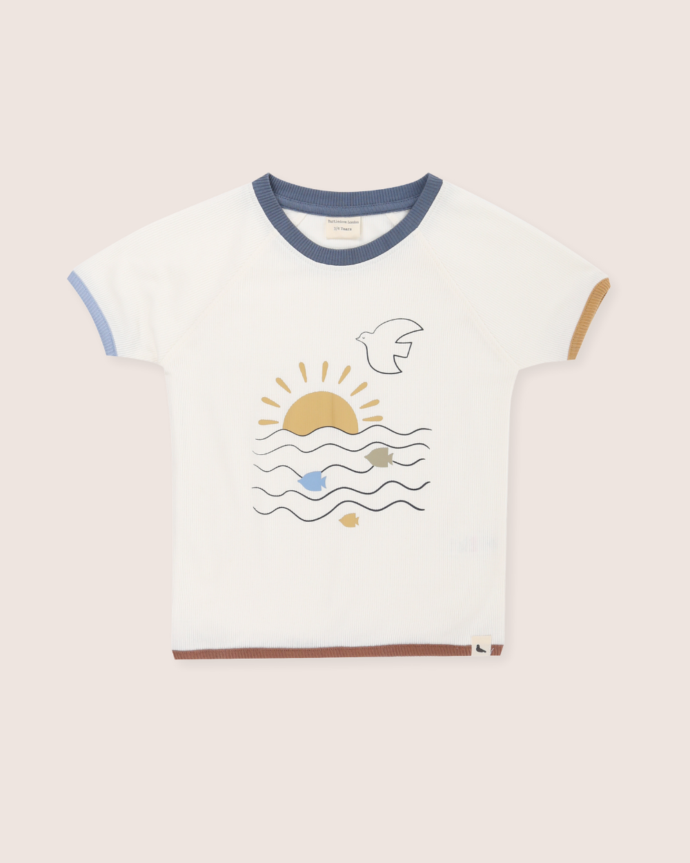 organic cotton White Nature Print T-Shirt & Shorts Set - image 4