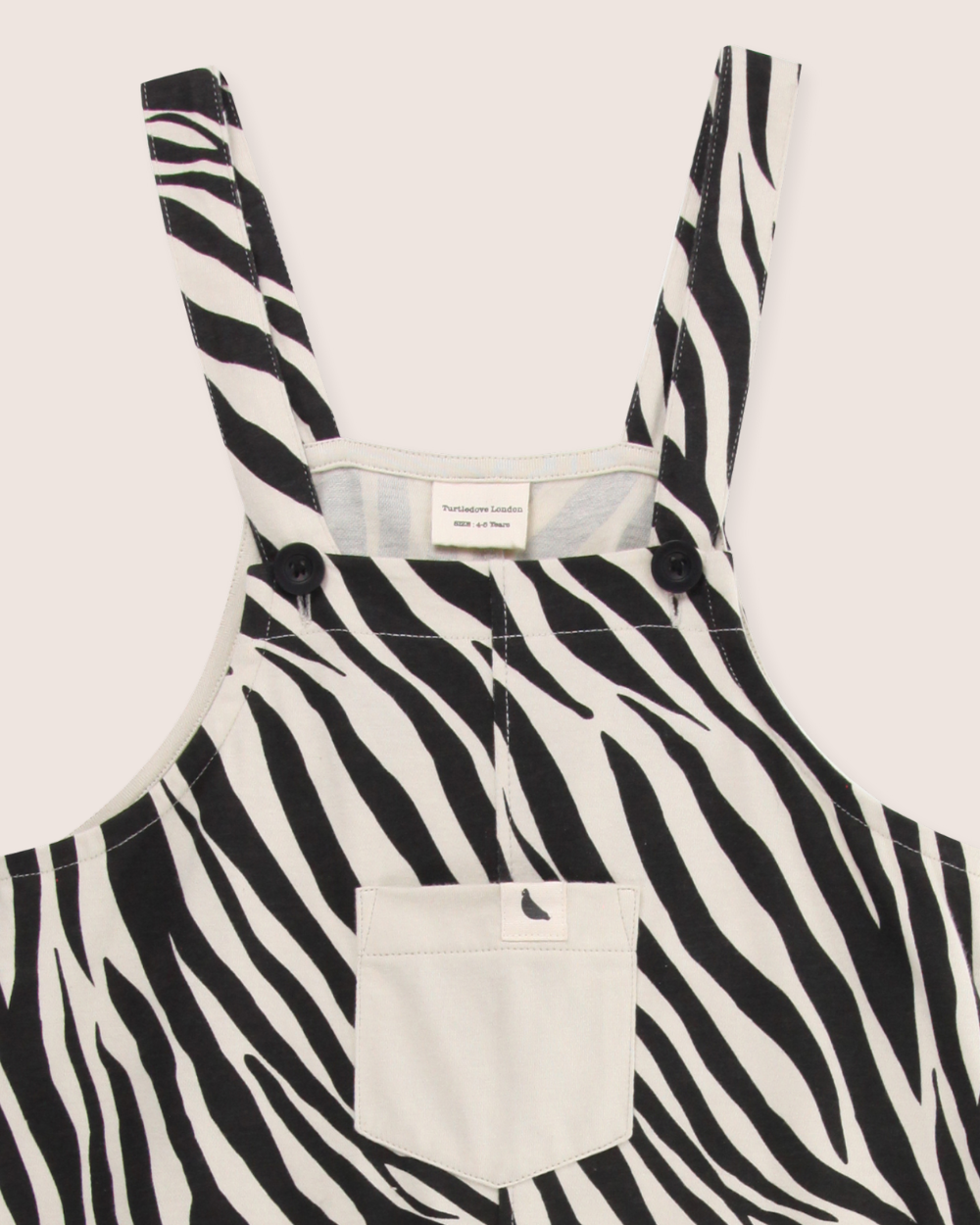Organic cotton Multicolour Zebra Streak Print Dungarees - image 4