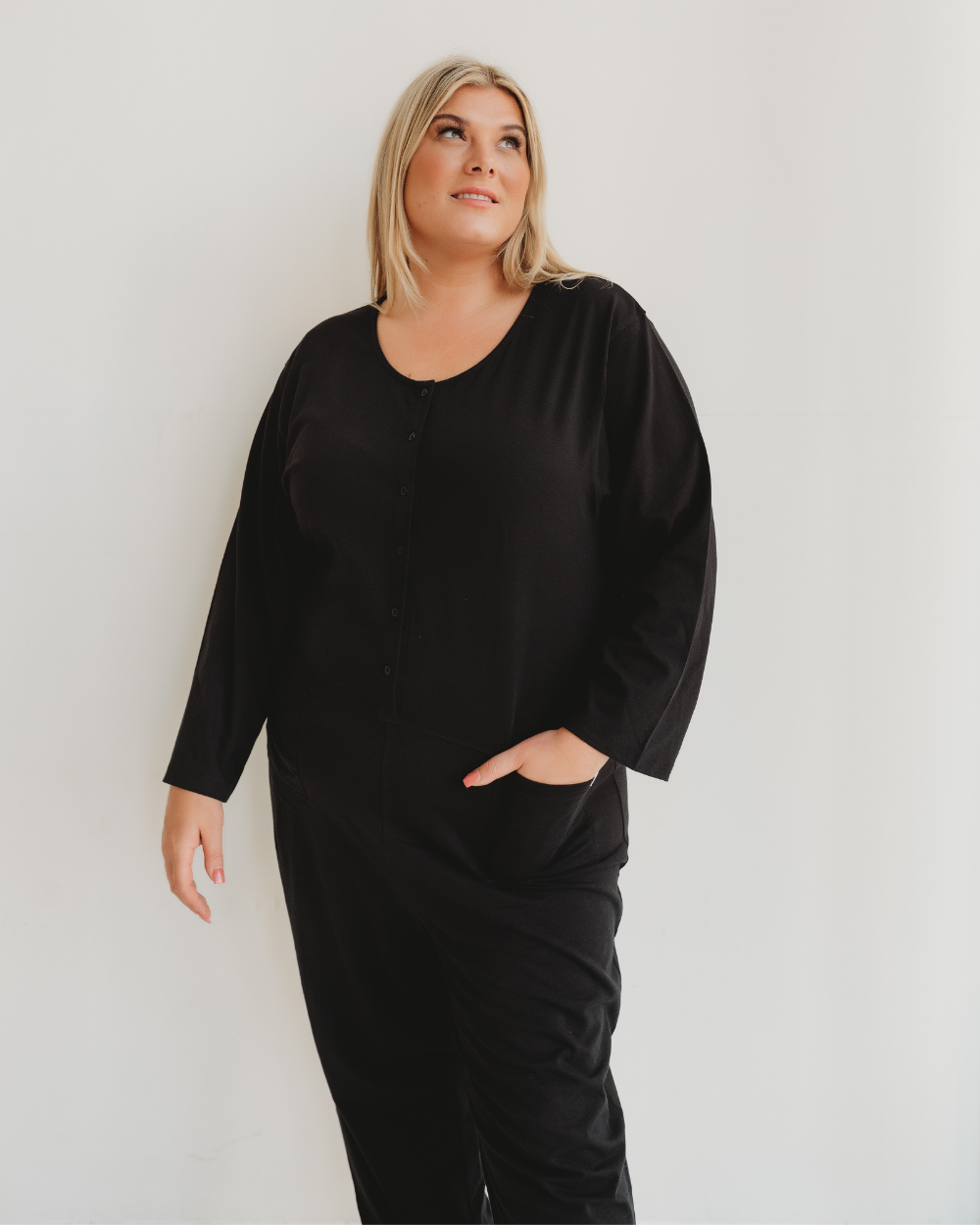 Mila Black Long Sleeve Jumpsuit- image 6