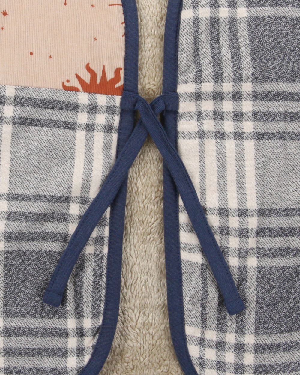 Multicolour Check And Celestial Print Patchwork Gilet - image 4