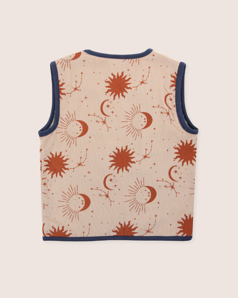 Multicolour Check And Celestial Print Patchwork Gilet - image 7