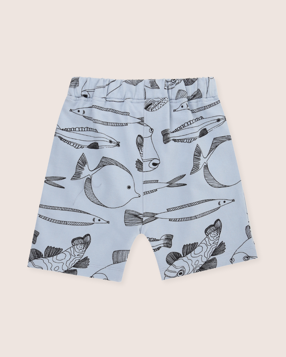 organic cotton Blue Fish Print shorts - image 5
