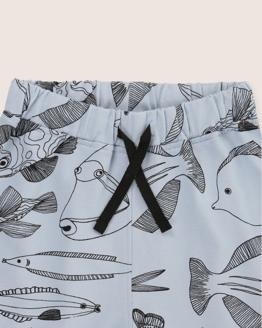 organic cotton Blue Fish Print shorts - image 4