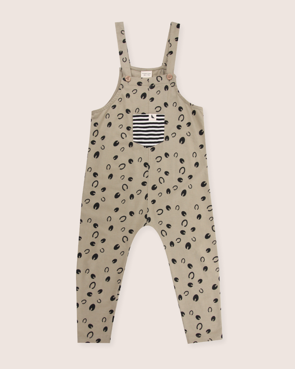 organic cotton Grey Equestrian Print Dungarees- image 2