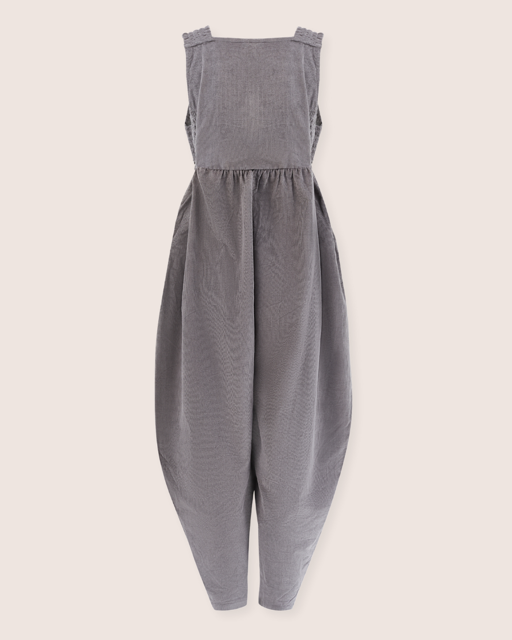 Alice Grey Smocking Strap Jumpsuit - back