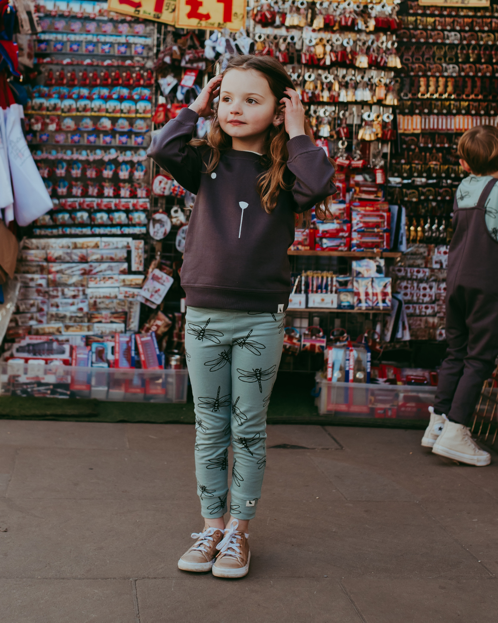 organic cotton Charcoal Grey Bear Face Print Sweatshirt - image 1