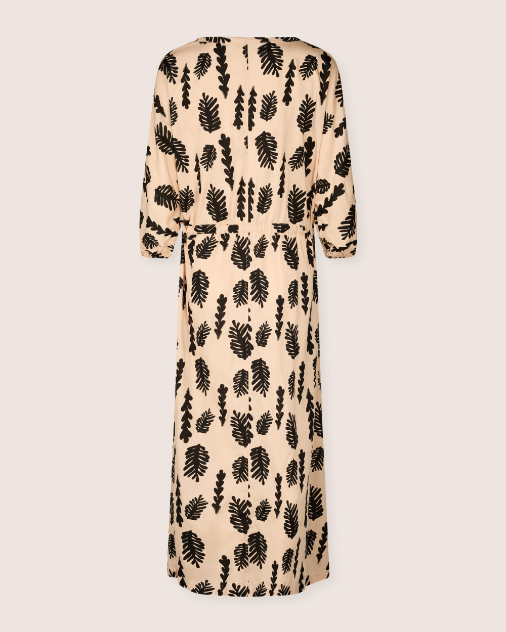 Eco viscose in Kaya Cream Seaweed Print Maxi Dress-image 5