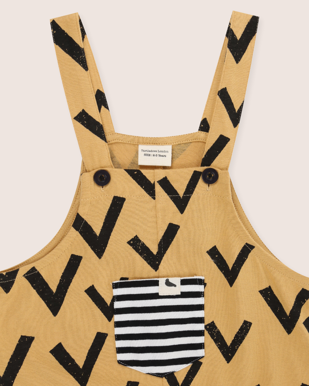 organic cotton Yellow Bird Flight Print Dungarees - image 2