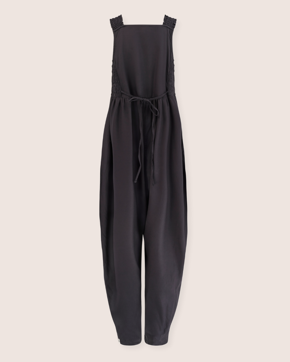 Alice Black Smocking Strap Jumpsuit - back