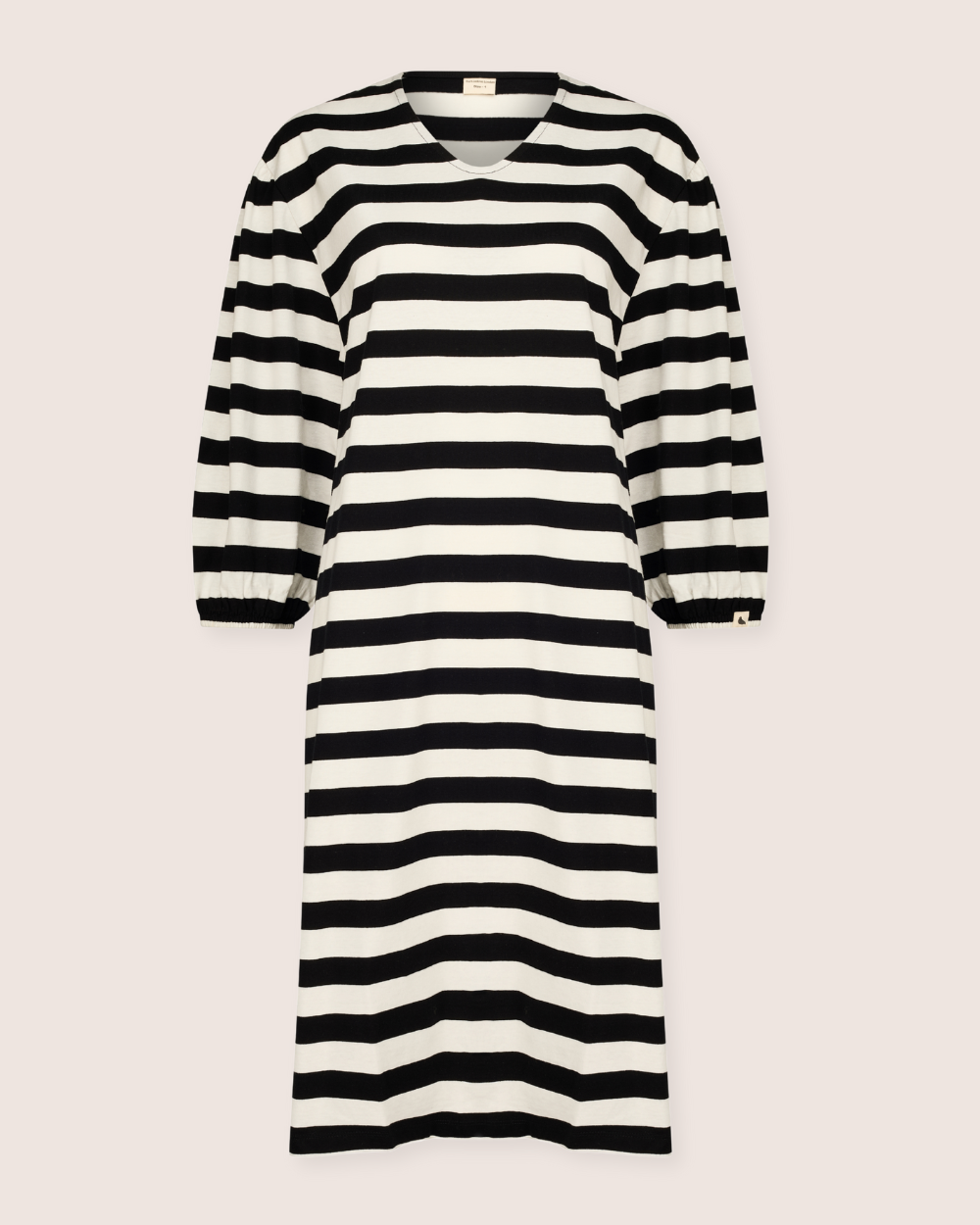 organic cotton Rosa Multicolour Bold Stripe Print Midi Dress - front