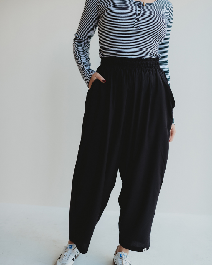 Betty Black Jersey Trousers