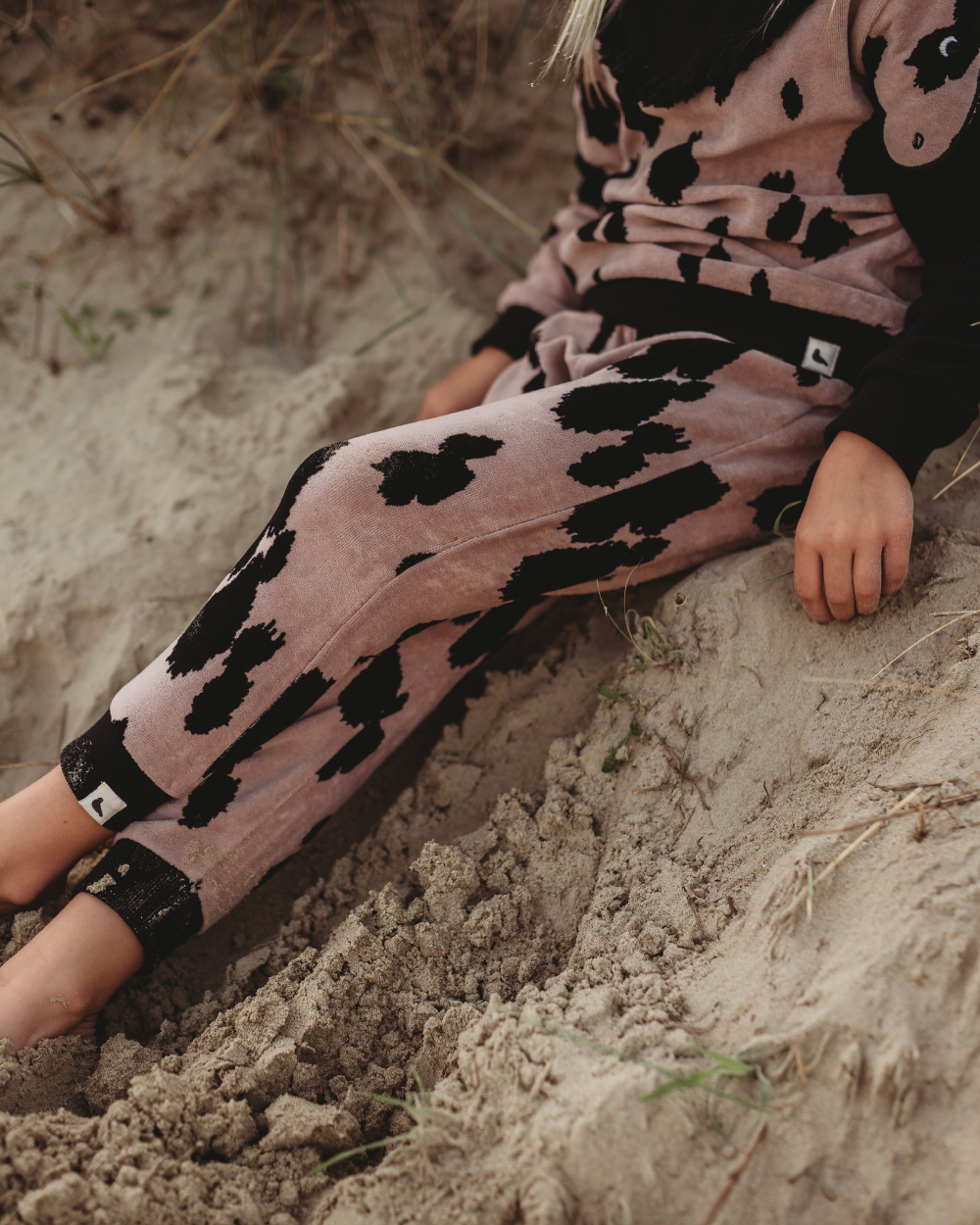 Pink Pony Print Velour Joggers - image 3