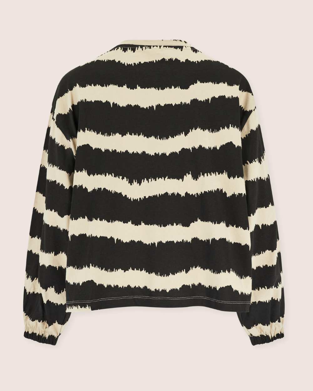 azo free Ivy Black Wavy Stripe Print Sweatshirt- image 3