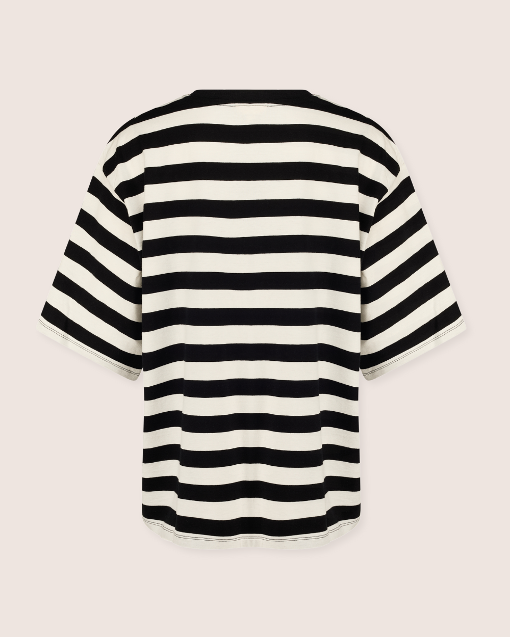 organic cotton Elsie Multicolour Bold Stripe Print Oversized T-Shirt - back