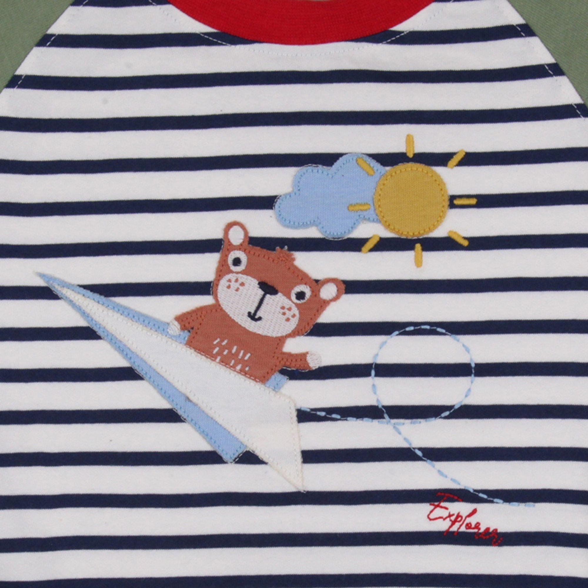 Multicoloured Sid On Plane Applique T-Shirt