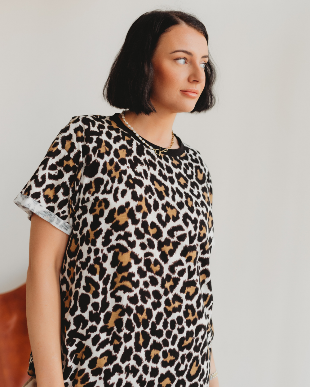 organic cotton Sam Brown Leopard Animal Print T-Shirt - image 3