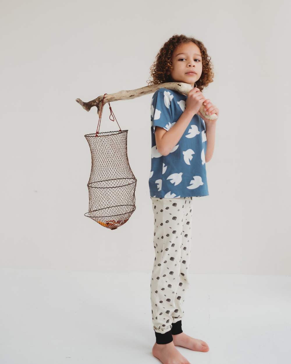 organic cotton Stone Seashell Print Leggings - image 1

