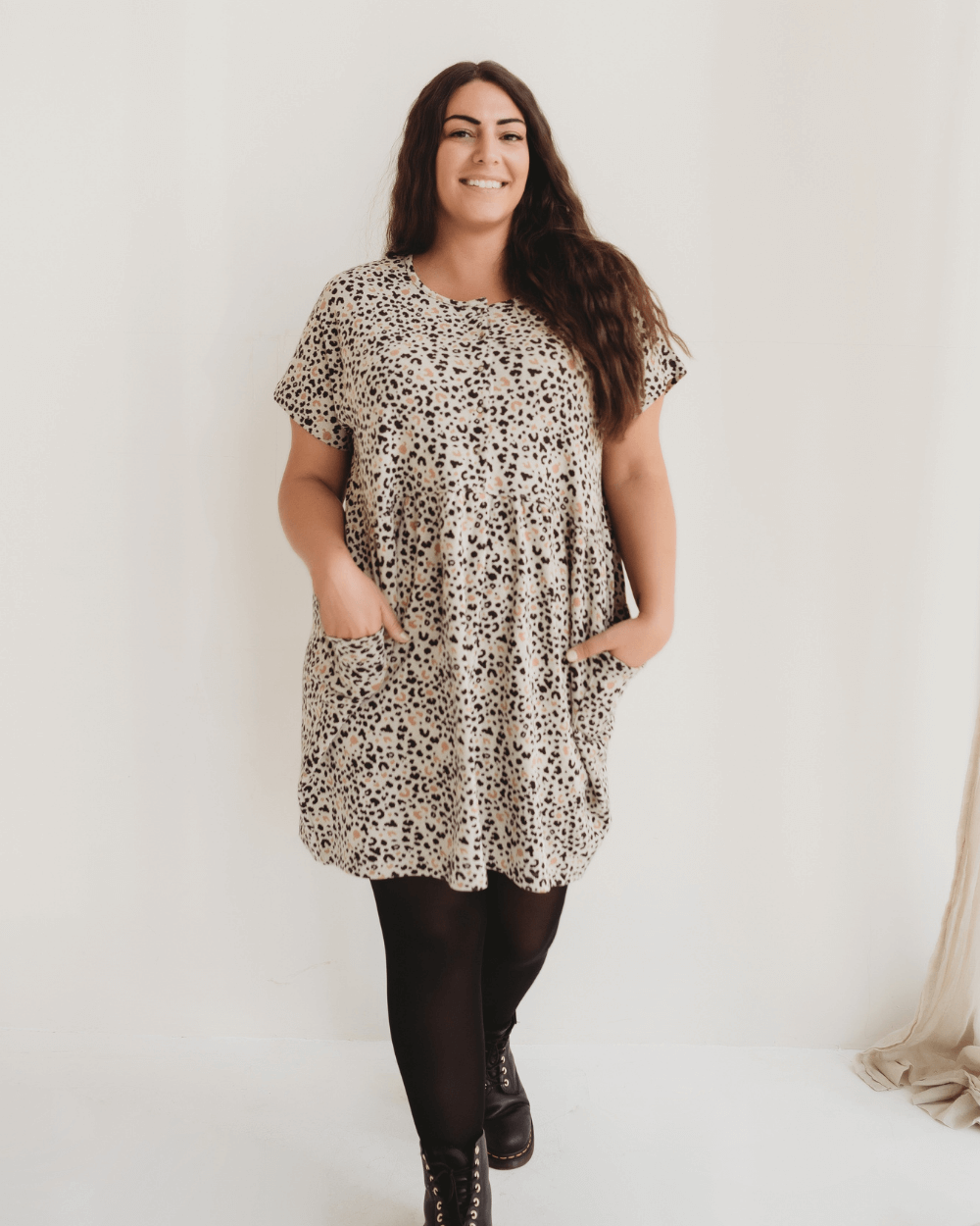 organic cotton Ada Multicolour Leopard Animal Print Mini Dress - image 1