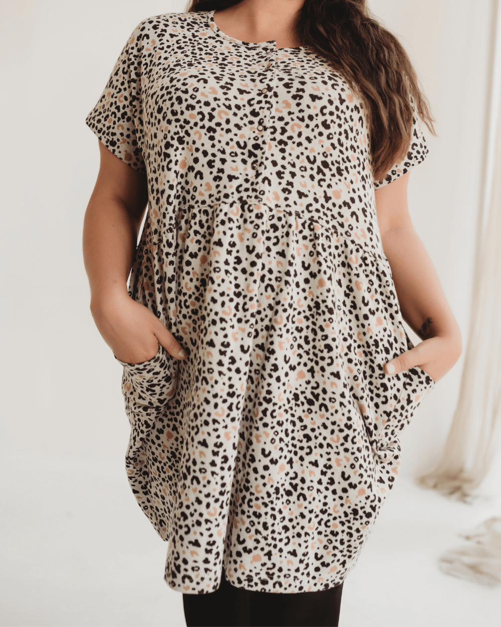 organic cotton Ada Multicolour Leopard Animal Print Mini Dress - image 3