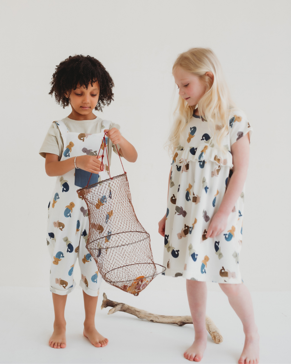organic cotton White Merbear Print Jumpsuit - image 3