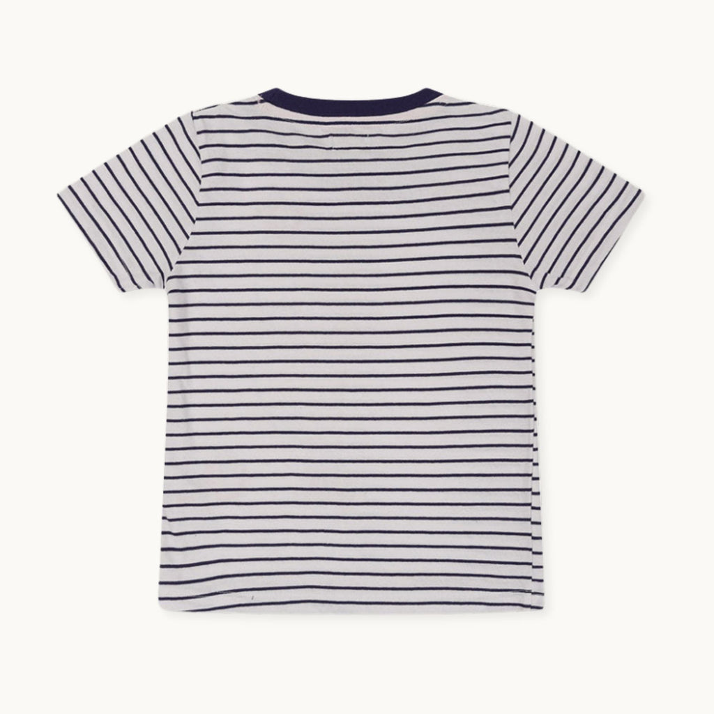 Multicoloured Bee And Stripe Print T-Shirt
