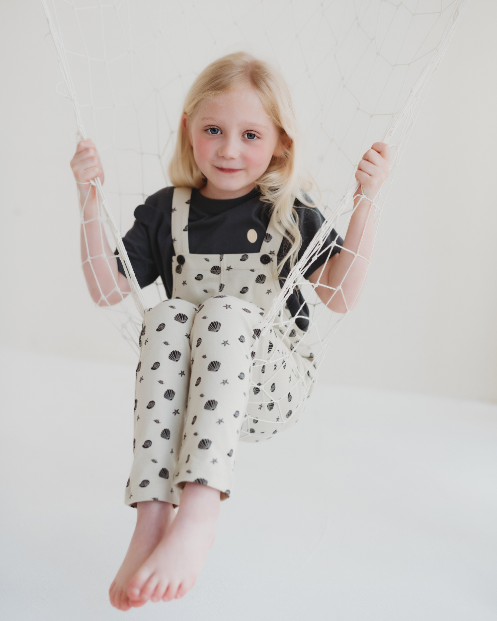 organic cotton Stone Seashell Print Dungarees - image 3