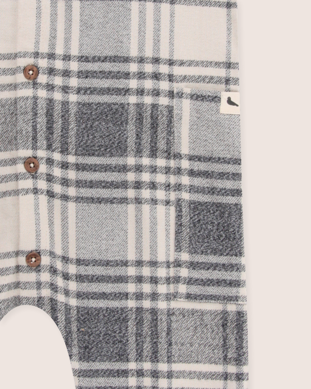 GOTS certified Multicolour Brushed Check Print Jumpsuit - image 5