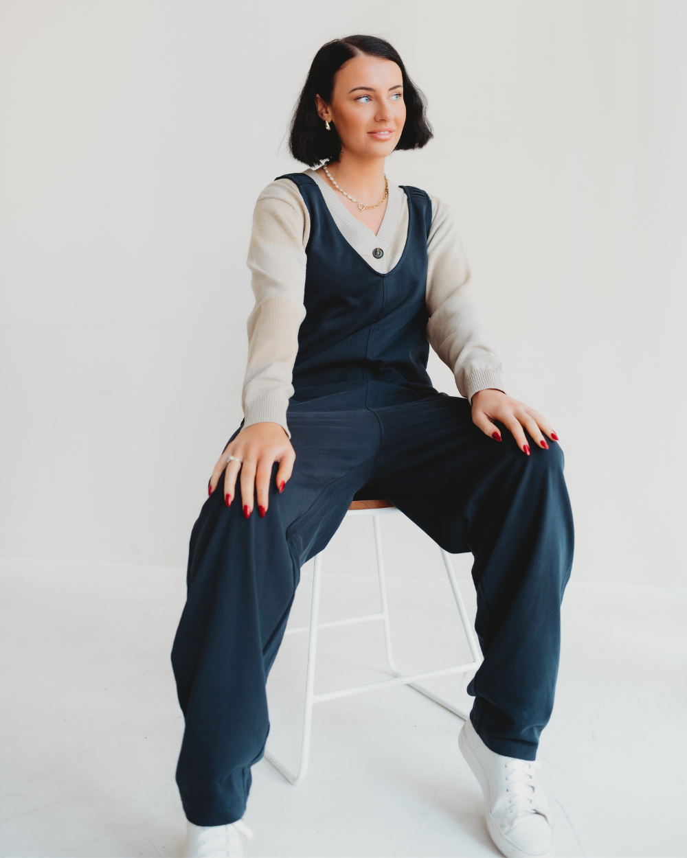 organic cotton Jilly Navy Jumpsuit - image 3