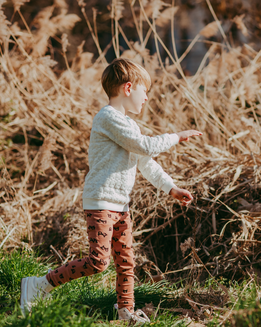 White Texture Towelling Sweatshirt - image 1